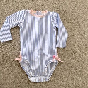 Rufflebutt Seersucker bathing suit 18-24